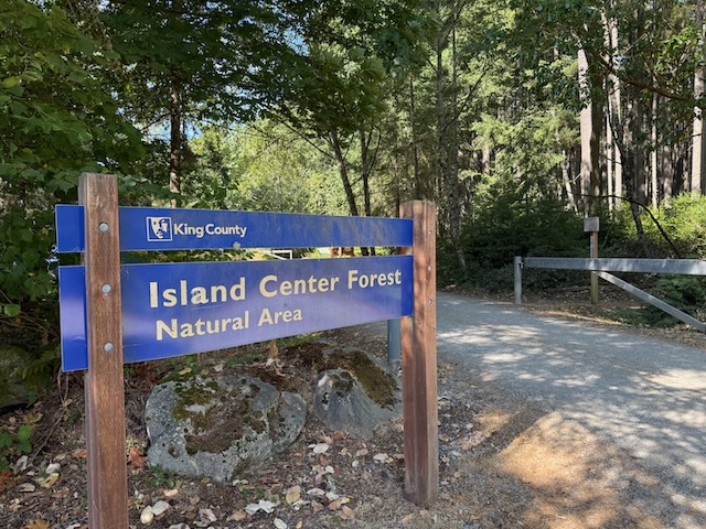 Island Center Forest sign